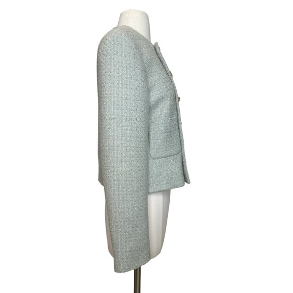 Celine Pale Green Tweed Blazer - Picture 7 of 8